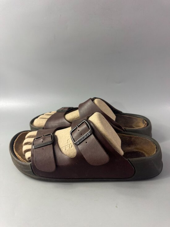Birkenstock Special Edition Brown Leather Arizona Sandals, Size 41